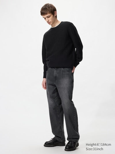 UNIQLO Unisex Baggy Jeans - 08 DARK GREY