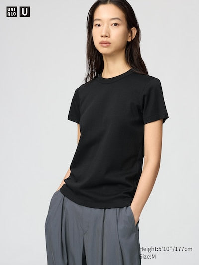 UNIQLO Women's Crew Neck T-Shirt - 09 BLACK