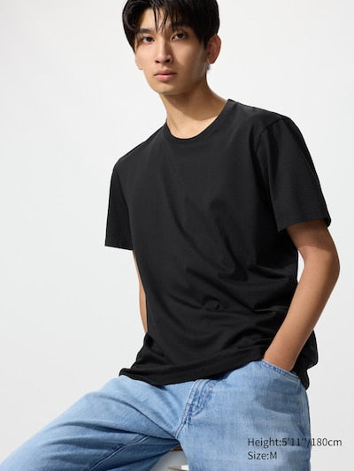UNIQLO Unisex 100% Supima Cotton T-Shirt - 09 BLACK