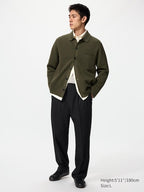 UNIQLO Men's Pleated Wide Trousers - 09 BLACK