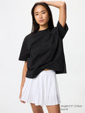 UNIQLO Women's AIRism Cotton T-Shirt - 09 BLACK