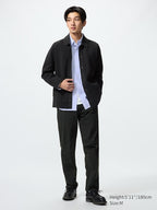 UNIQLO Men's Ultra Stretch Active Tapered Trousers - 09 BLACK