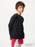 UNIQLO Kids' AIRism Cotton Crew Neck T-Shirt (Long Sleeve) - 09 BLACK