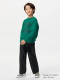 UNIQLO Kids' Linen Blend Wide Trousers - 09 BLACK