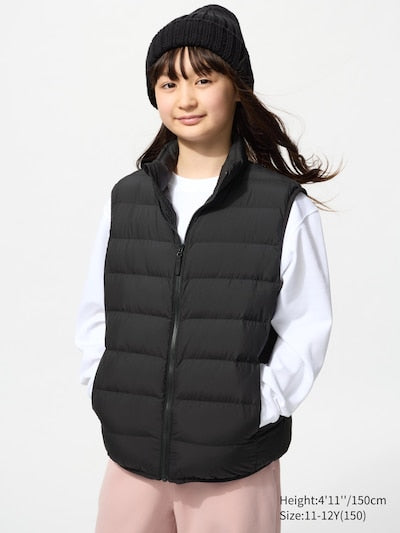 UNIQLO Kids' PUFFERTECH Washable Vest - 09 BLACK