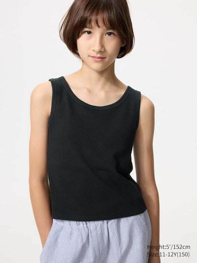 UNIQLO Kids' Ribbed Bra Top - 09 BLACK