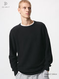 UNIQLO Unisex Washable 3D Knit Seamless Crew Neck Jumper - 09 BLACK