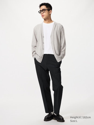 UNIQLO Men's Smart Ankle Trousers - 09 BLACK
