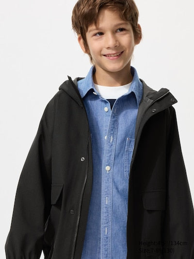 UNIQLO Kids' BLOCKTECH Parka - 09 BLACK