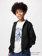 UNIQLO Kids' DRY Sweat Full-Zip Hoodie - 09 BLACK