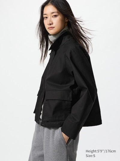 UNIQLO Women's Utility Short Jacket - 09 BLACK