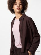 UNIQLO Women's HEATTECH Crew Neck T-Shirt (Long Sleeve) - 10 PINK