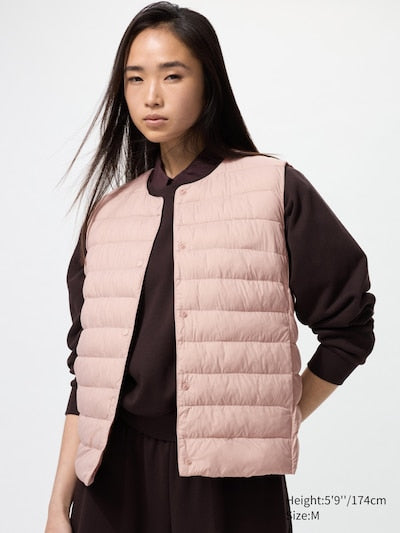 UNIQLO Women's PUFFERTECH Compact Vest - 10 PINK