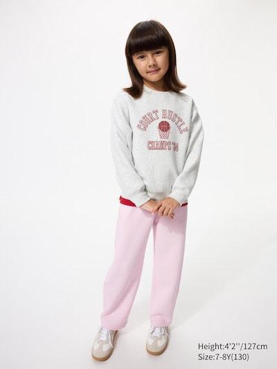 UNIQLO Kids' DRY Sweat Curve Trousers - 10 PINK