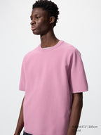 UNIQLO Unisex Washable Milano Ribbed Knitted T-Shirt - 11 PINK