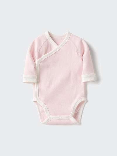 UNIQLO Bodysuit (Long Sleeve, Ribbed) - 11 PINK