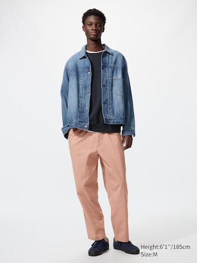 UNIQLO Unisex Stretch Easy Ankle Trousers - 12 PINK