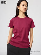 UNIQLO Women's Crew Neck T-Shirt - 15 RED