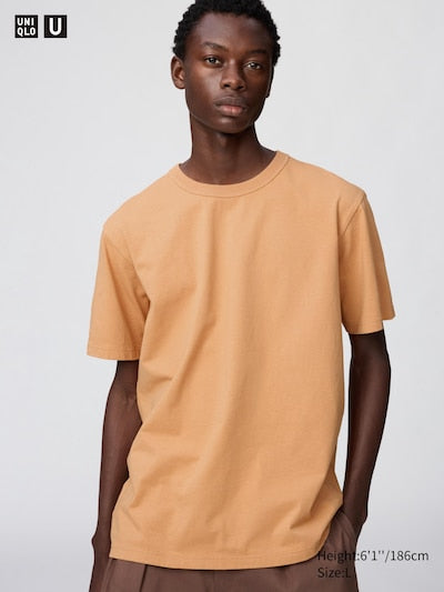 UNIQLO Unisex Crew Neck T-Shirt - 23 ORANGE