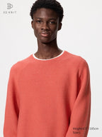 UNIQLO Unisex Washable 3D Knit Seamless Crew Neck Jumper - 24 ORANGE