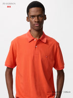 UNIQLO Unisex DRY Piqué Polo Shirt (Patterned) - 25 ORANGE