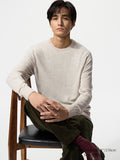 UNIQLO Men's 100% Merino Crew Neck Jumper - 30 NATURAL