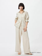 UNIQLO Women's Linen Blend Easy Trousers - 30 NATURAL