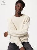 UNIQLO Unisex Washable 3D Knit Seamless Crew Neck Jumper - 30 NATURAL