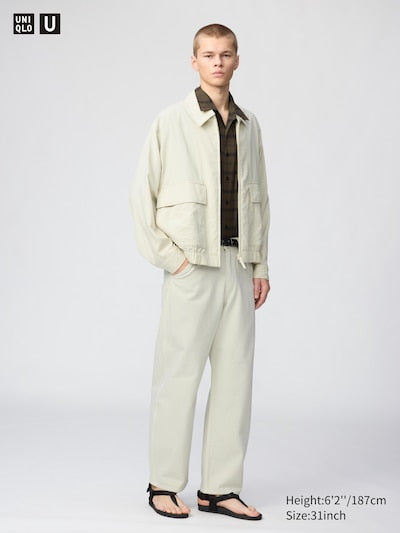 UNIQLO Men's Barrel Leg Jeans - 30 NATURAL