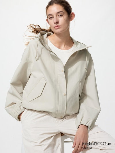 UNIQLO Unisex Cotton Blend Short Parka - 31 BEIGE