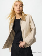 UNIQLO Women's Utility Short Jacket - 31 BEIGE