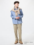 UNIQLO Men's Linen Blend Relaxed Trousers - 32 BEIGE