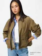 UNIQLO Women's Utility Short Jacket - 33 KHAKI