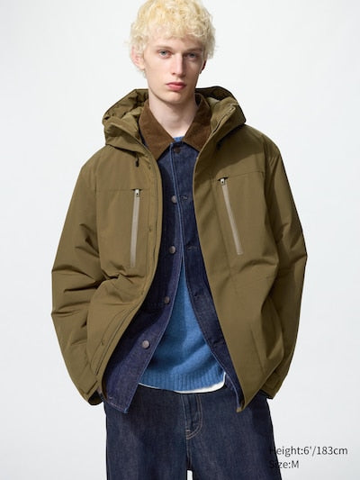 UNIQLO Hybrid Down Parka - 34 BROWN