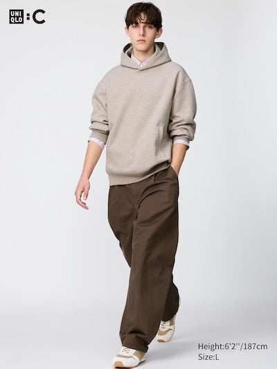 UNIQLO Unisex Barrel Leg Trousers - 34 BROWN