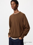 UNIQLO Men's 100% Merino Crew Neck Jumper - 36 BROWN