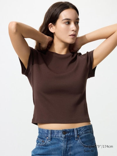 UNIQLO Women's Mini T-Shirt - 37 BROWN