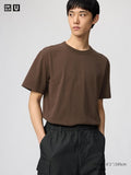 UNIQLO Unisex Crew Neck T-Shirt - 38 DARK BROWN