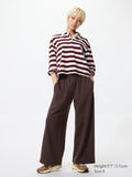 UNIQLO Women's Wide Sweat Trousers - 39 DARK BROWN