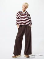 UNIQLO Women's Wide Sweat Trousers - 39 DARK BROWN