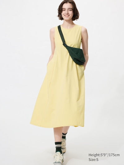UNIQLO Women's Ultra Stretch AIRism Dress (Sleeveless) - 41 YELLOW