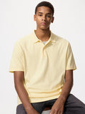 UNIQLO Unisex AIRism Cotton Piqué Polo Shirt - 42 YELLOW