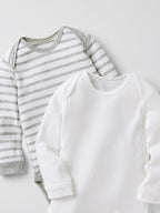 UNIQLO Babies' Newborn Bodysuit (Stripe) - 03 GREY