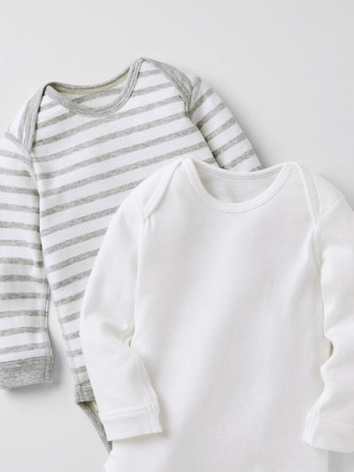 UNIQLO Babies' Newborn Bodysuit (Stripe) - 03 GREY