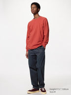 UNIQLO Soft Brushed Crew Neck T-Shirt (Long Sleeve) - 69 NAVY