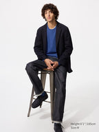UNIQLO Men's 100% Merino Crew Neck Jumper - 36 BROWN