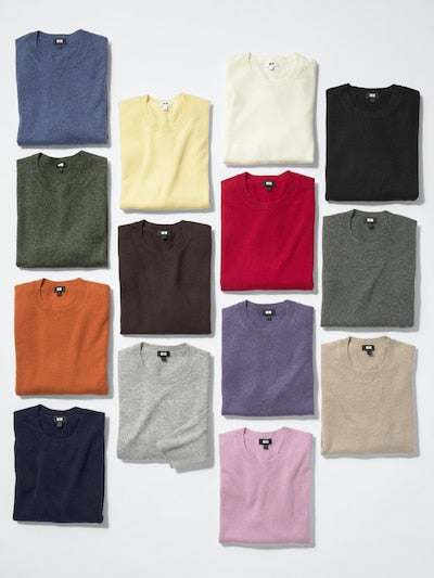 UNIQLO 100% Cashmere Crew Neck Jumper - 72 PURPLE
