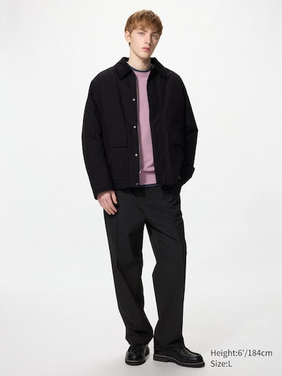 UNIQLO Pleated Wide Trousers - 69 NAVY
