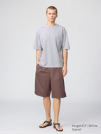 UNIQLO Unisex AIRism Cotton Oversized Crew Neck T-Shirt - 58 DARK GREEN