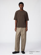 UNIQLO AIRism Cotton Oversized Crew Neck T-Shirt - 09 BLACK